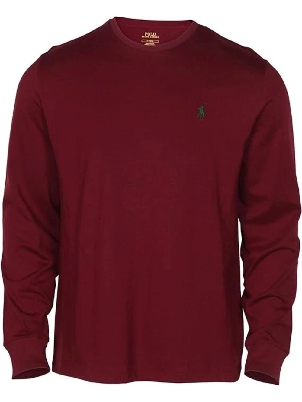 NWT Polo Ralph Lauren Big & Tall Burgundy Wine Cotton Crewneck Long Sleeve 2X